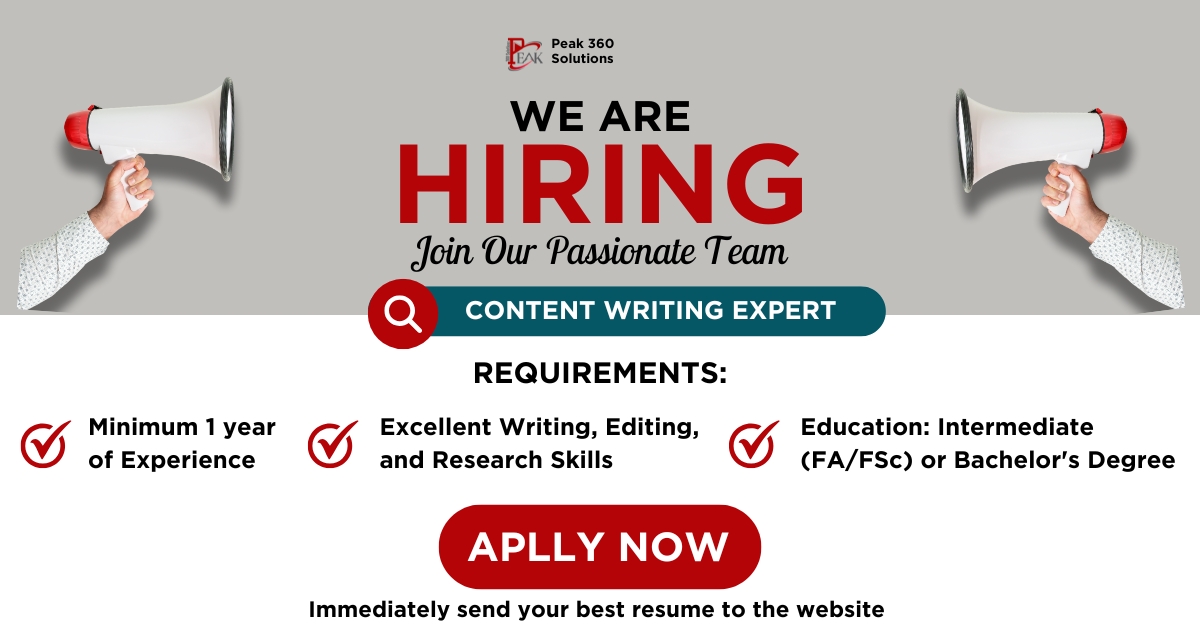 Content writing job in pakistan